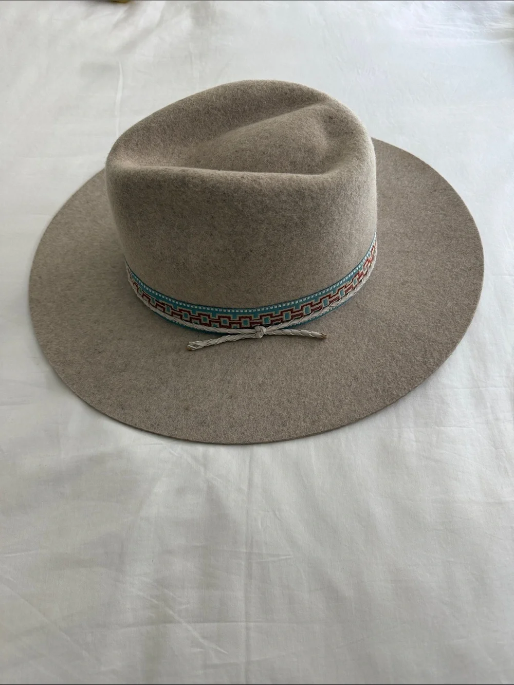 American Hatmakers Taupe Wide Brim Wool Felt Hat